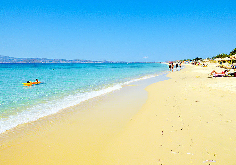 Plaka beach on Naxos is one of the finest beaches in Greece.