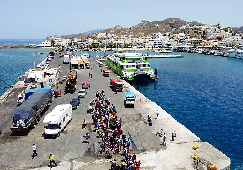 The port in Naxos Town.