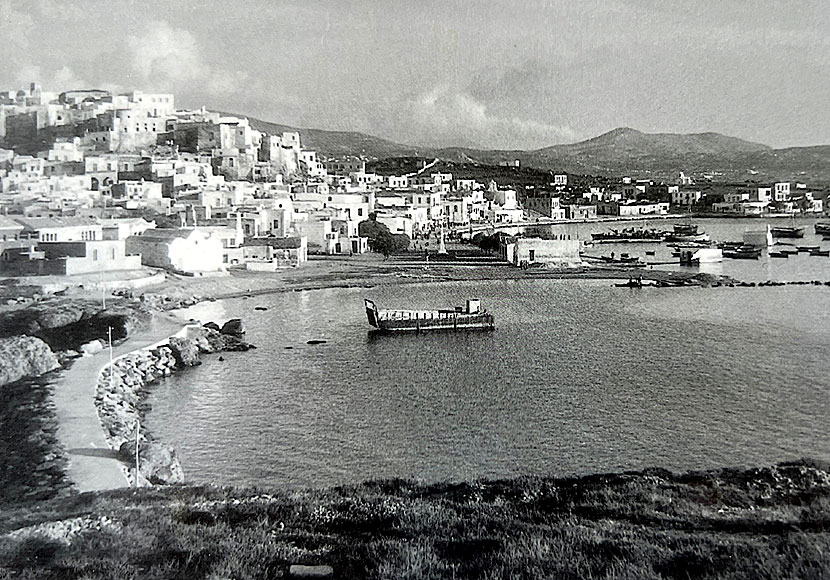 Old picture of Naxos town from the early 1940s.