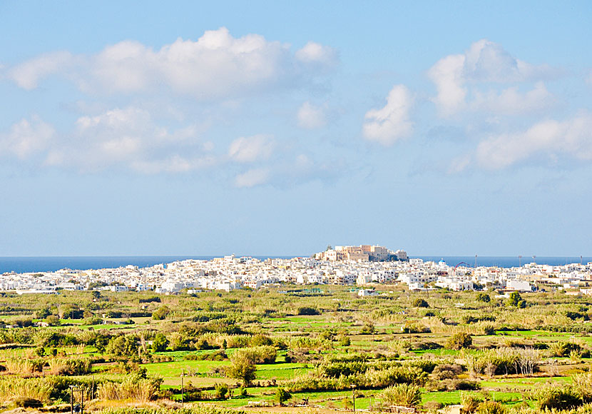 View of Naxos town. The old part Kastro has been inhabited since 1207.