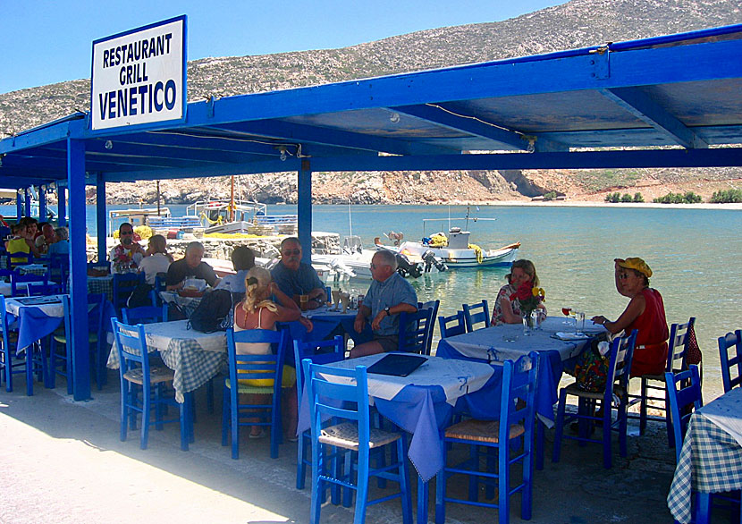 Restaurant Venetico is one of several very good restaurants in Apollonas.