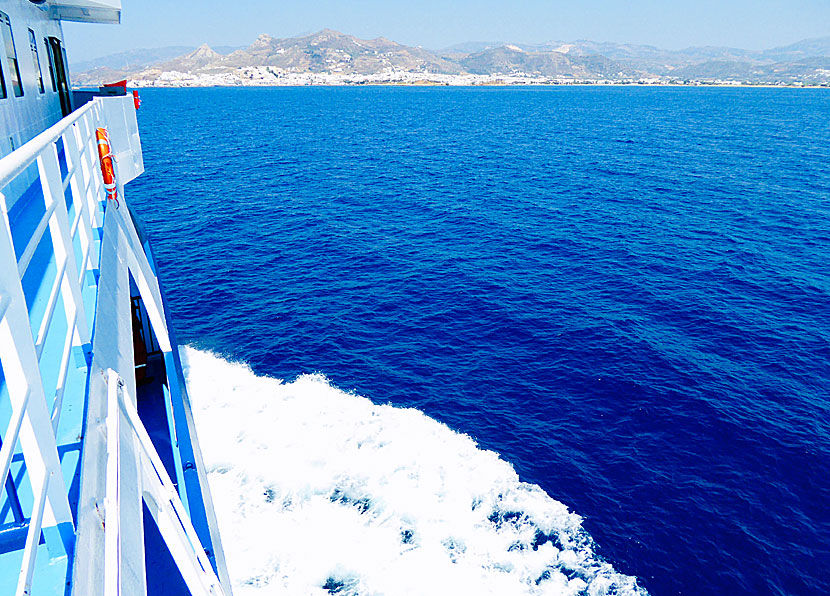 The sailing with Blue Star Ferries to Naxos town is very beautiful.