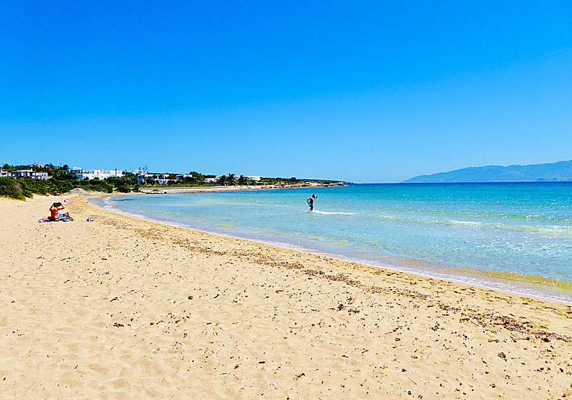 Aliki beach in Santa Maria on Paros in Greece.
