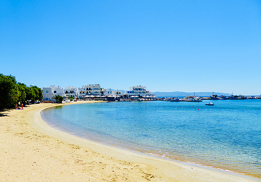 The best beaches on Paros. Piso Livadi beach.