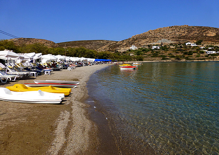 The best beaches on Patmos. Agriolivado beach.