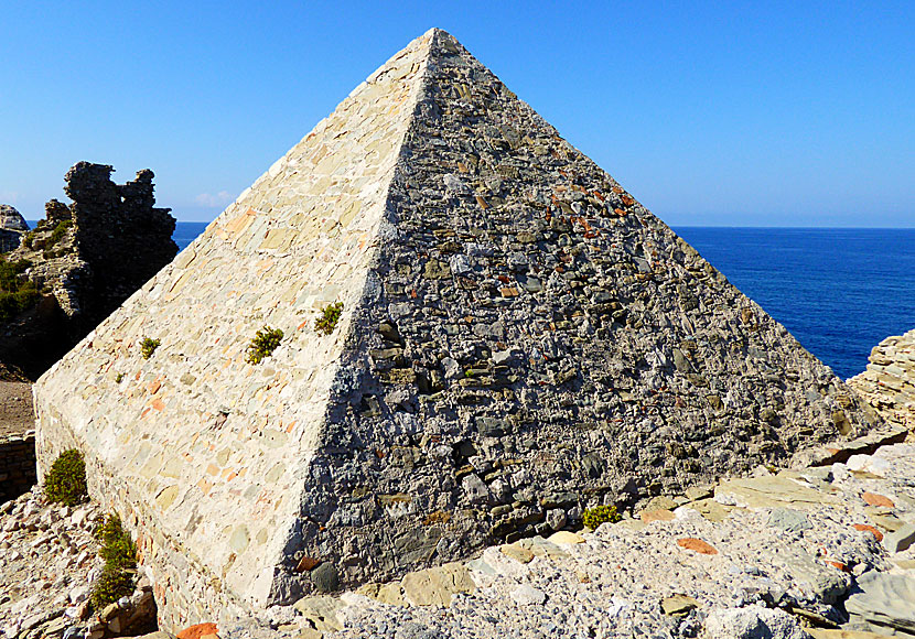 The strange pyramid in the Castle of Methoni on the Peloponnese.
