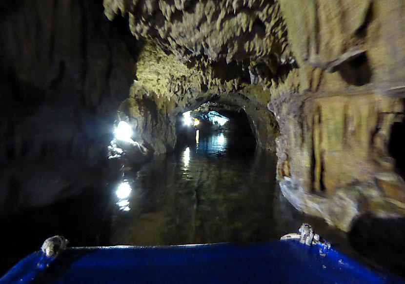 Go by boat through the caves and lakes of Diros in the Peloponnese.