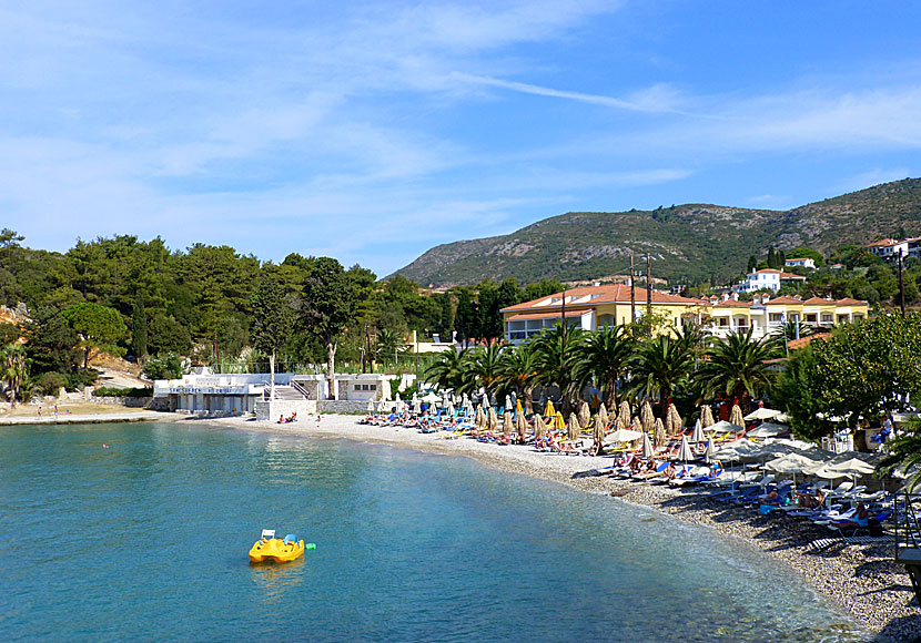 The best beaches in Samos. Gangou beach.