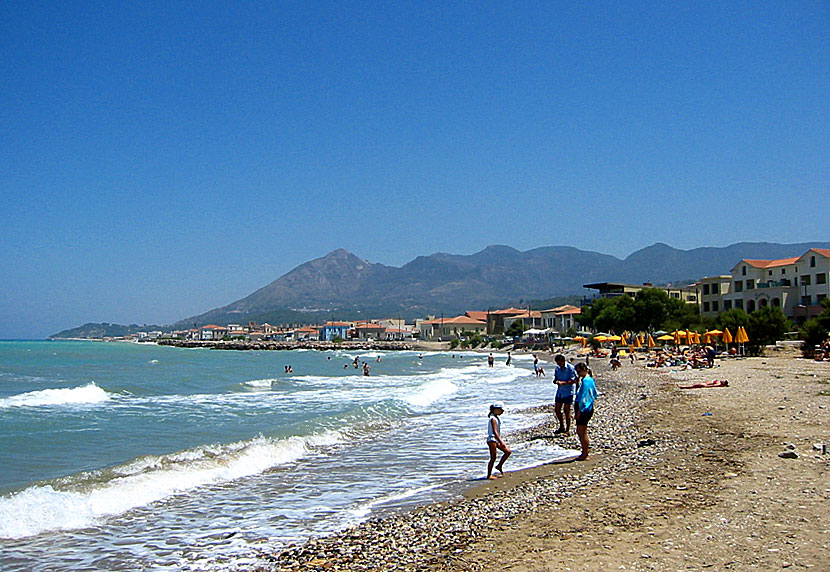 The best beaches in Samos. Karlovassi beach.