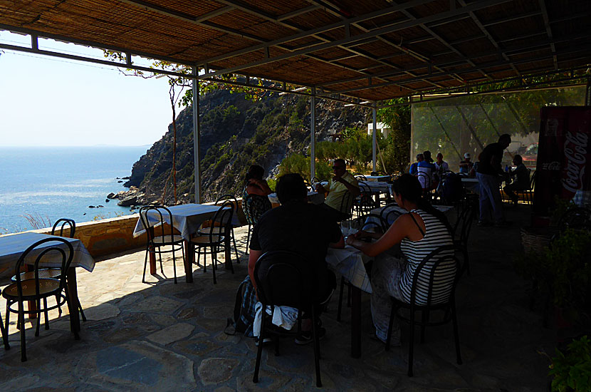 Taverna at the end of the world in Samos in Greece.