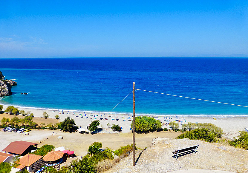The best beaches in Samos. Tsabou beach.