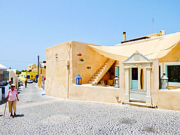 The village Megalochori on Santorini.