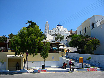 The village Pyrgos on Santorini.