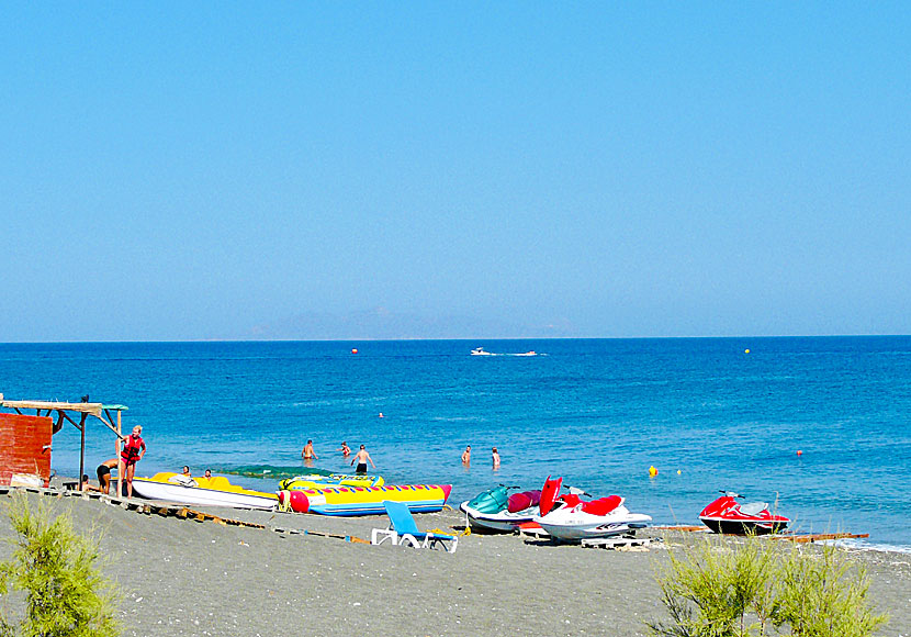 There are various water sports to choose from in Perivolos, such as jet skiing, parasailing and windsurfing.