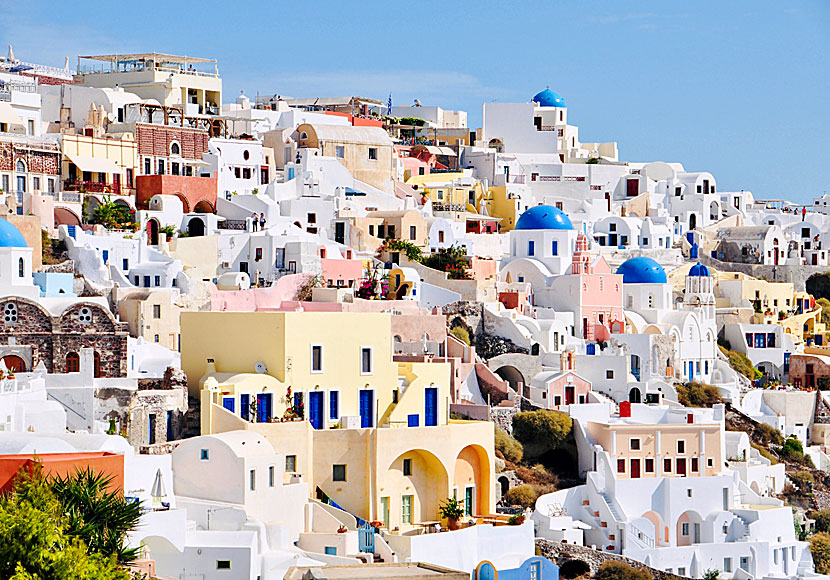 Colorful Oia is a must when visiting Santorini in the Cyclades.