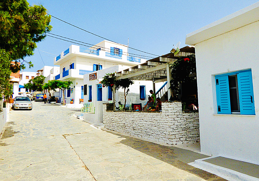 The main street in Chora on Schinoussa in the Small Cyclades.