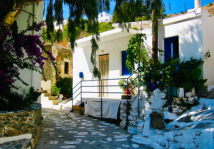 The main street in the village of Kentarchos on Serifos.