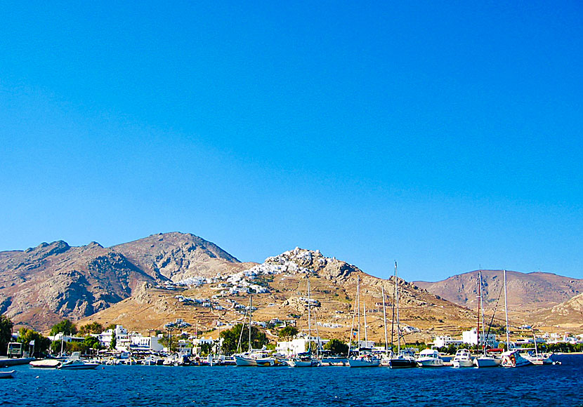 Chora and Livadi seen from the port.