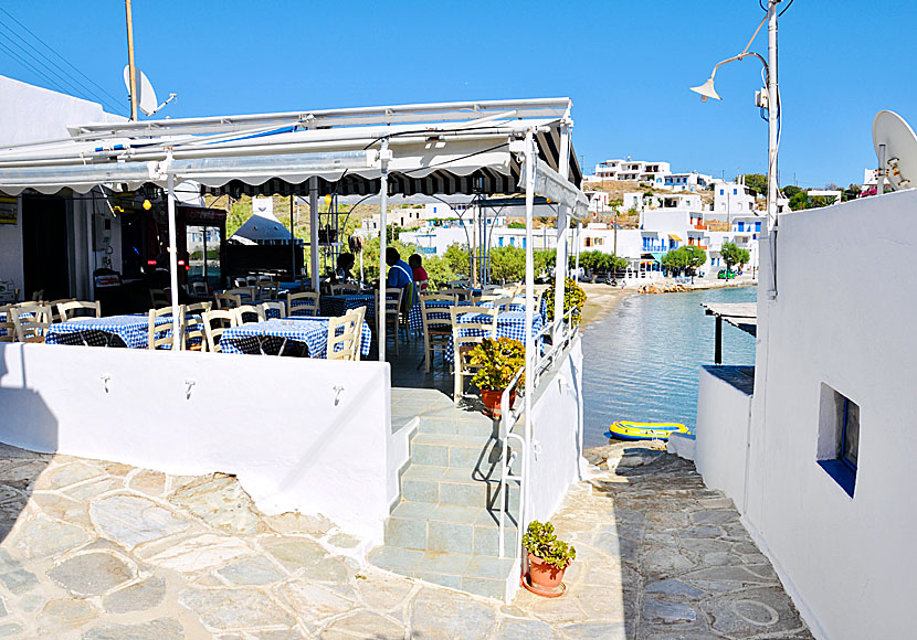 Good taverns and restaurants in Faros on Sifnos.