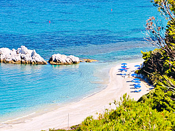 Milia beach on Skopelos.