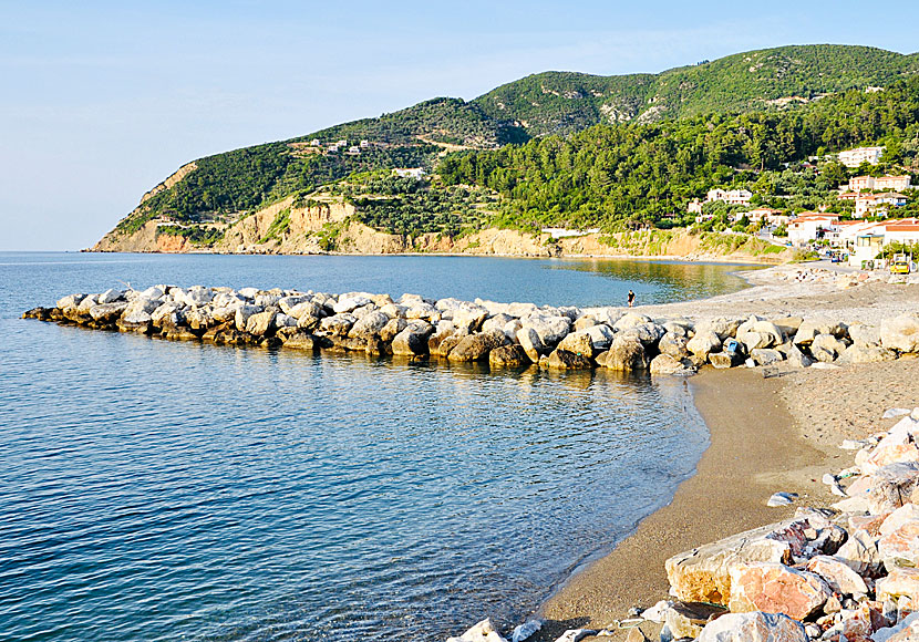 The beach in Skopelos Town.