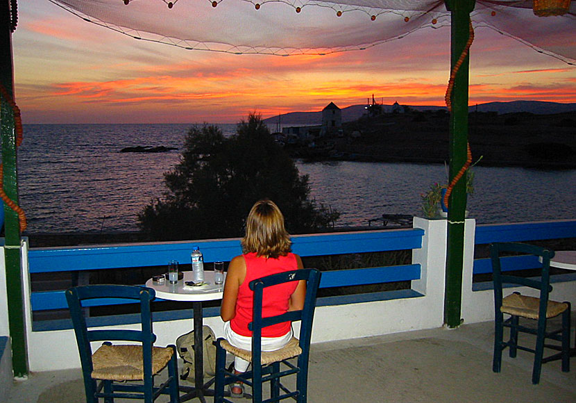 The sunset in Chora on Koufonissi.