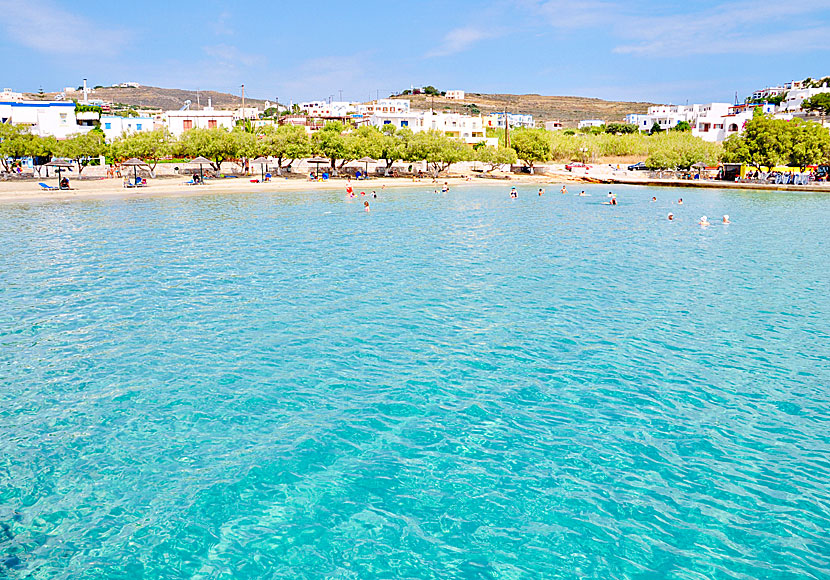 Azolimnos beach is near the airport and Ermoupolis. Syros.
