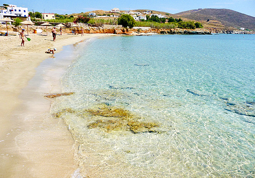 The best beaches on Syros. Fabrika beach.