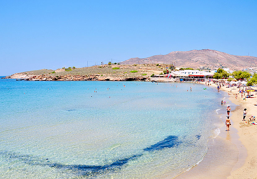 The best beaches on Syros. Agathopes beach.