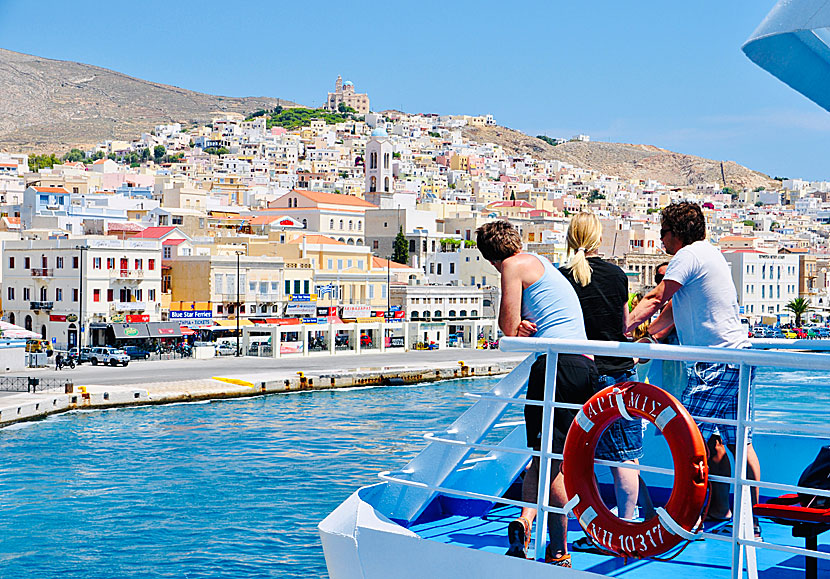 The port of Ermoupolis on Syros.