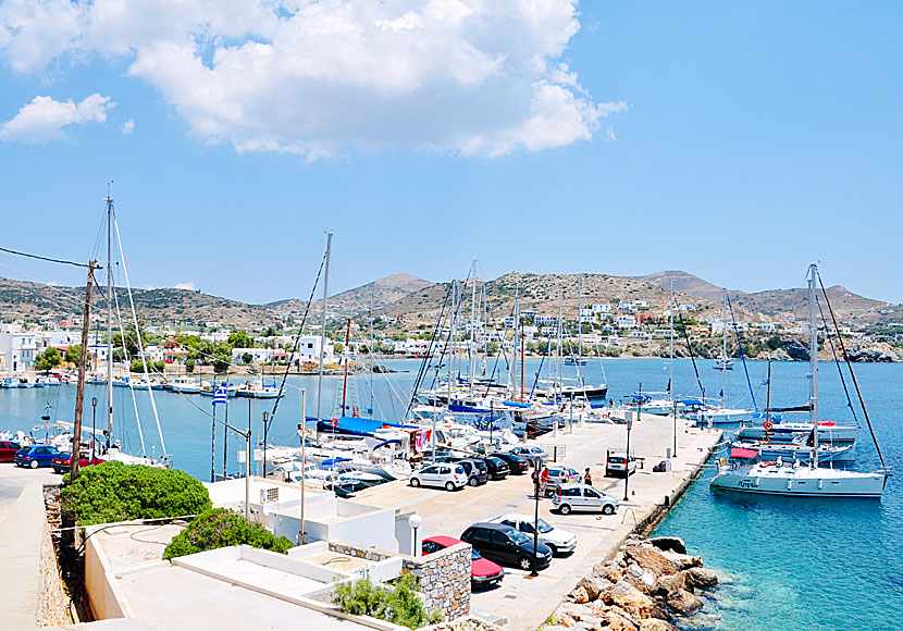 The port of Finikas on the island of Syros in Greece.