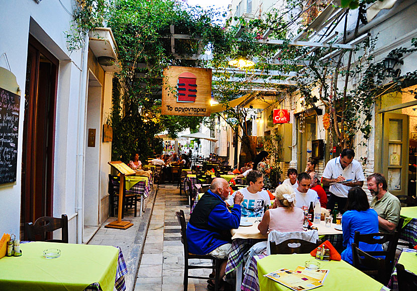 Restaurant To Archontariki in Ermoupolis on Syros in the Cyclades.