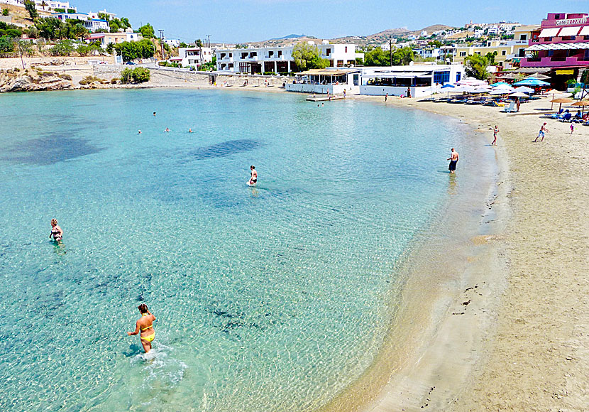 The best beaches on Syros. Vari beach.