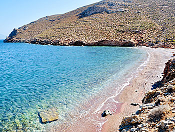 Skafi beach on Tilos.