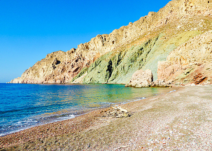 The best beaches on Tilos. Tholos beach.