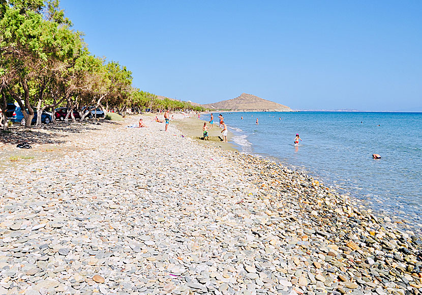 The best beaches on Tinos. Agios Fokas beach.