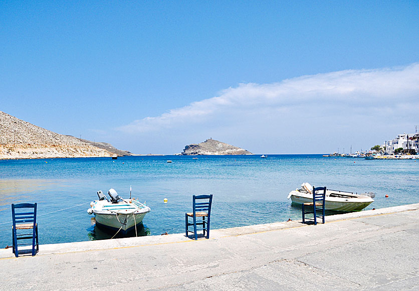 Nice beaches on the small island off Panormos on Tinos.
