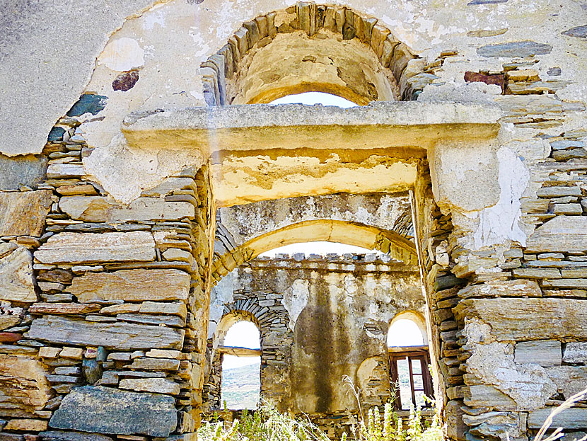 Remains of churches in Monastiria on Tinos.
