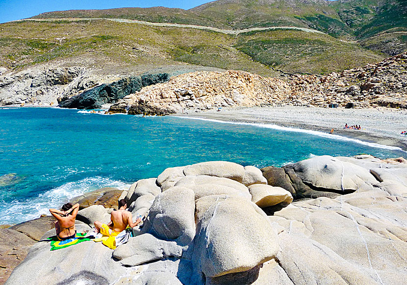 Rock bath at Livada beach on Tinos.