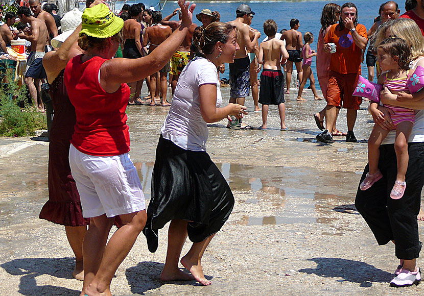 Dancing Queen with ABBA during the water festival on Kastellorizo (Megisti) in Greece.