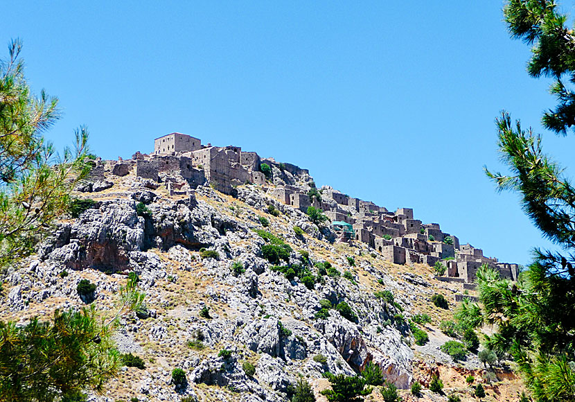 The deserted village of Anavatos on Chios is similar to the abandoned villages of Mikro Chorio on Tilos and Chorio on Chalki.