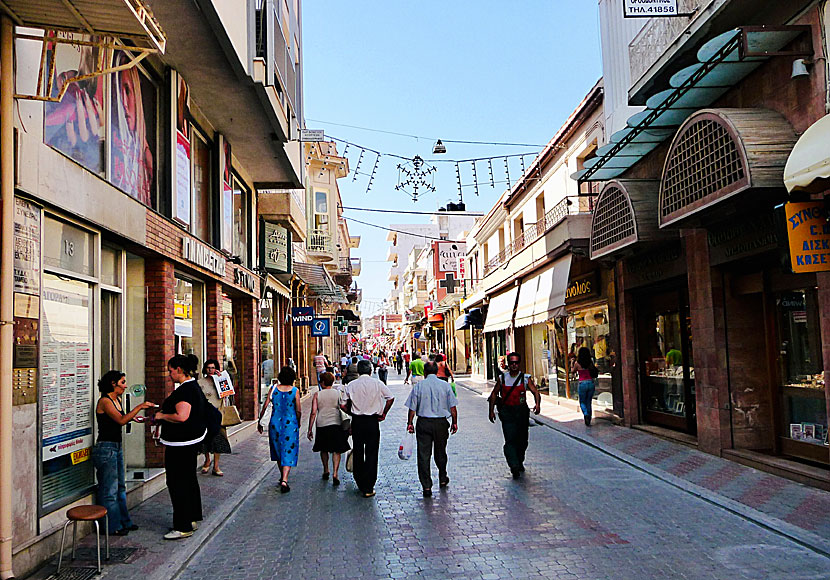 One of the shopping streets of Chios town.