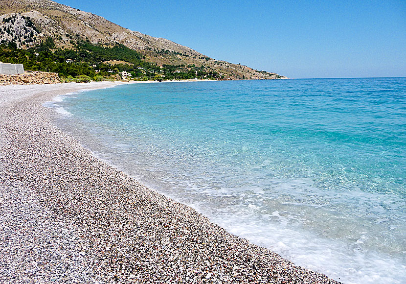 Giosonas beach is one of many fine unexploited beaches on the island of Chios in Greece.