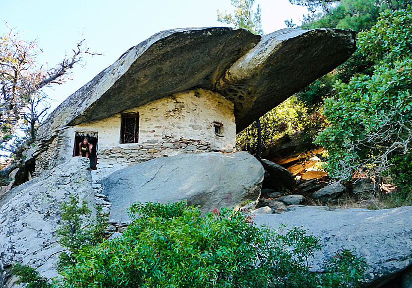 Ikaria has unique sights, such as the monastery of Theoktistis with two caps.