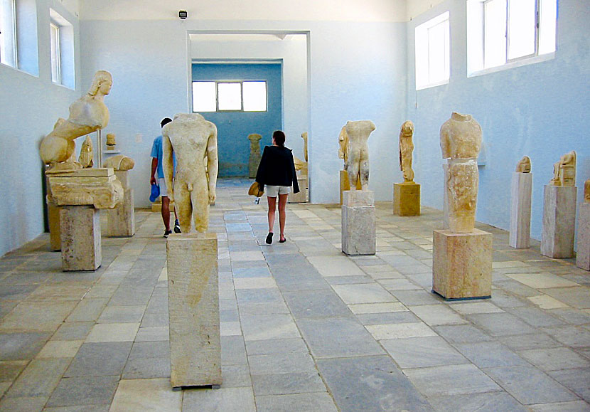 On the island of Delos in the Cyclades there is an interesting museum with ancient statues.