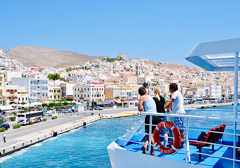 Ermoupolis and Ano Syros on Syros in the Cyclades.