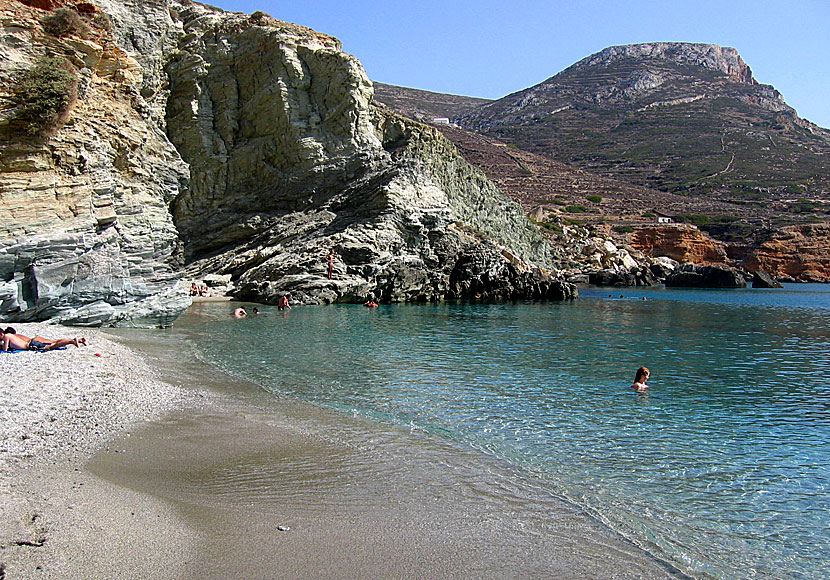 Angali beach in Folegandros.