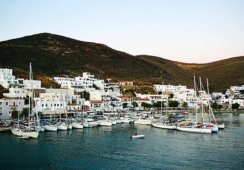 Merichas on Kythnos is a popular night port for sailors with their sailboats.