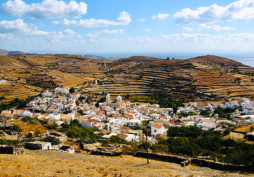 The village of Dryopida on the island of Kythnos in the Cyclades is both genuine and picturesque.