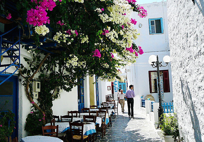 Plaka is the capital of Milos and is famous for its beautiful sunsets.